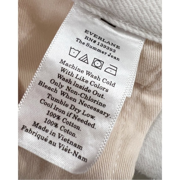 Everlane The Summer Jean in White Super-Soft Relaxed Size 33 - Picture 8 of 10